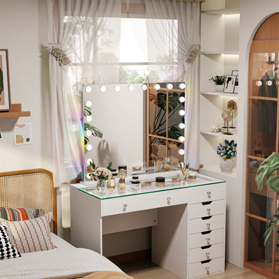 Mary Hollywood Vanity Mirror with RGB and Bluetooth Speaker