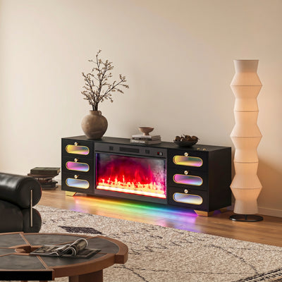 SOFIA Fully Assembled 70" TV Stand Fireplace