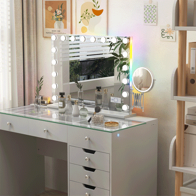 Hollywood 18 Bulbs Vanity Mirror with RGB Lighting