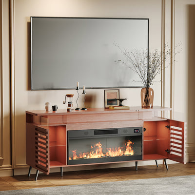 GRACE Fully Assembled 71" TV Stand with Electric Fireplace