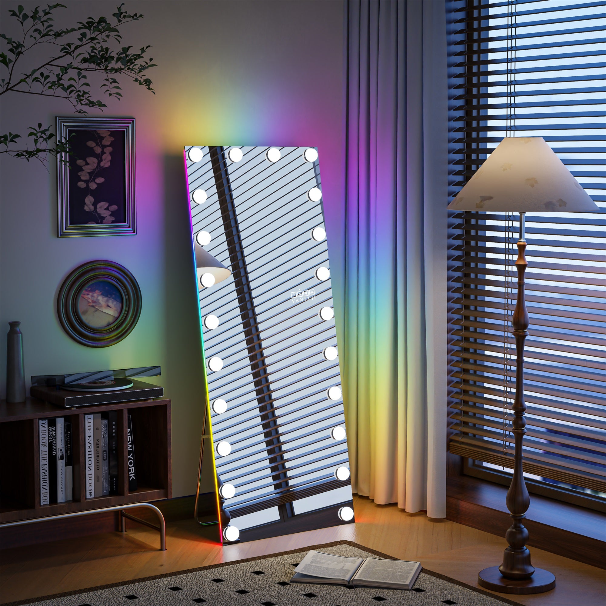 Hollywood Vanity Mirror - Full Length Vanity Mirror with Bluetooth Speaker