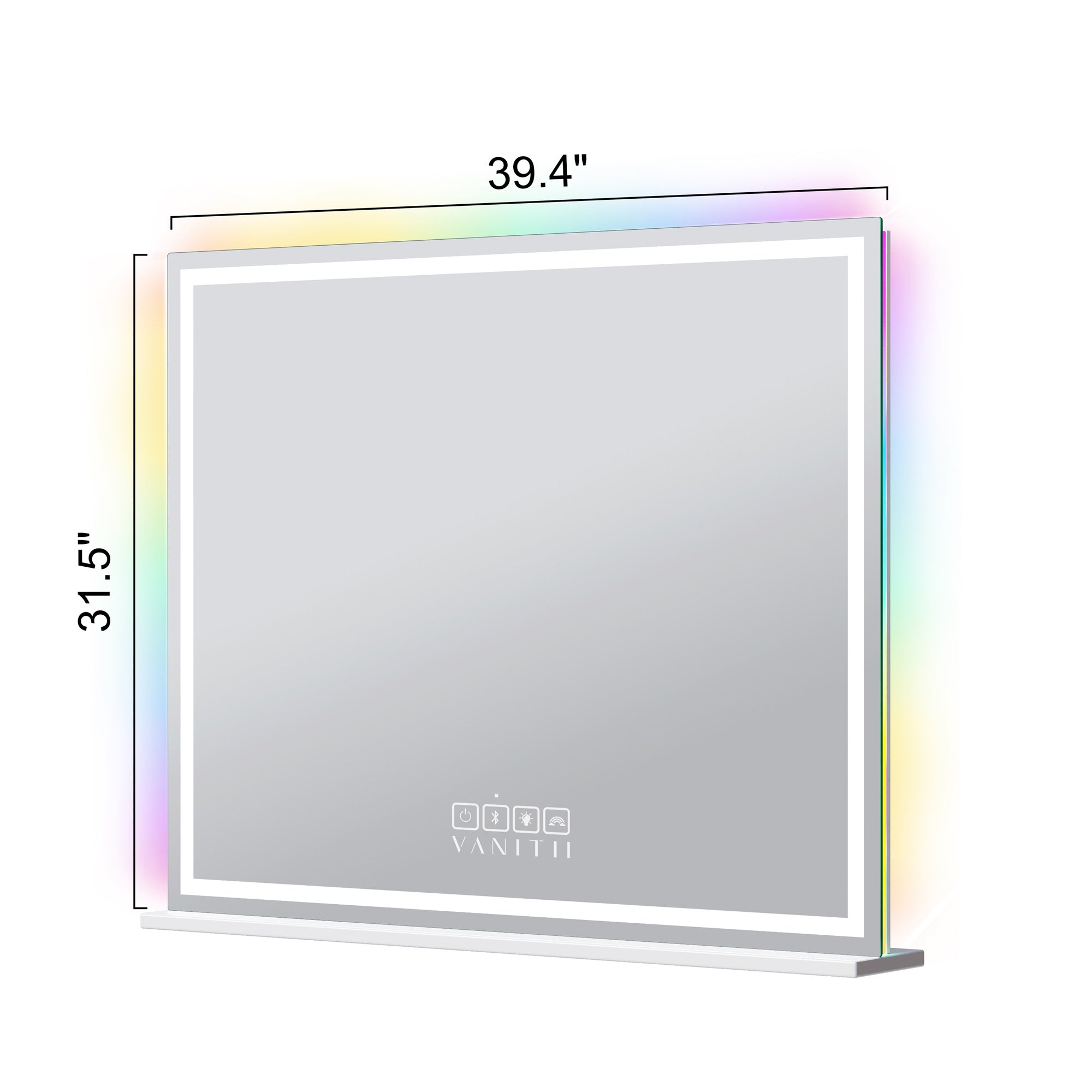 Luxury Hollywood Glow Vanity Mirror with RGB & Bluetooth Speaker