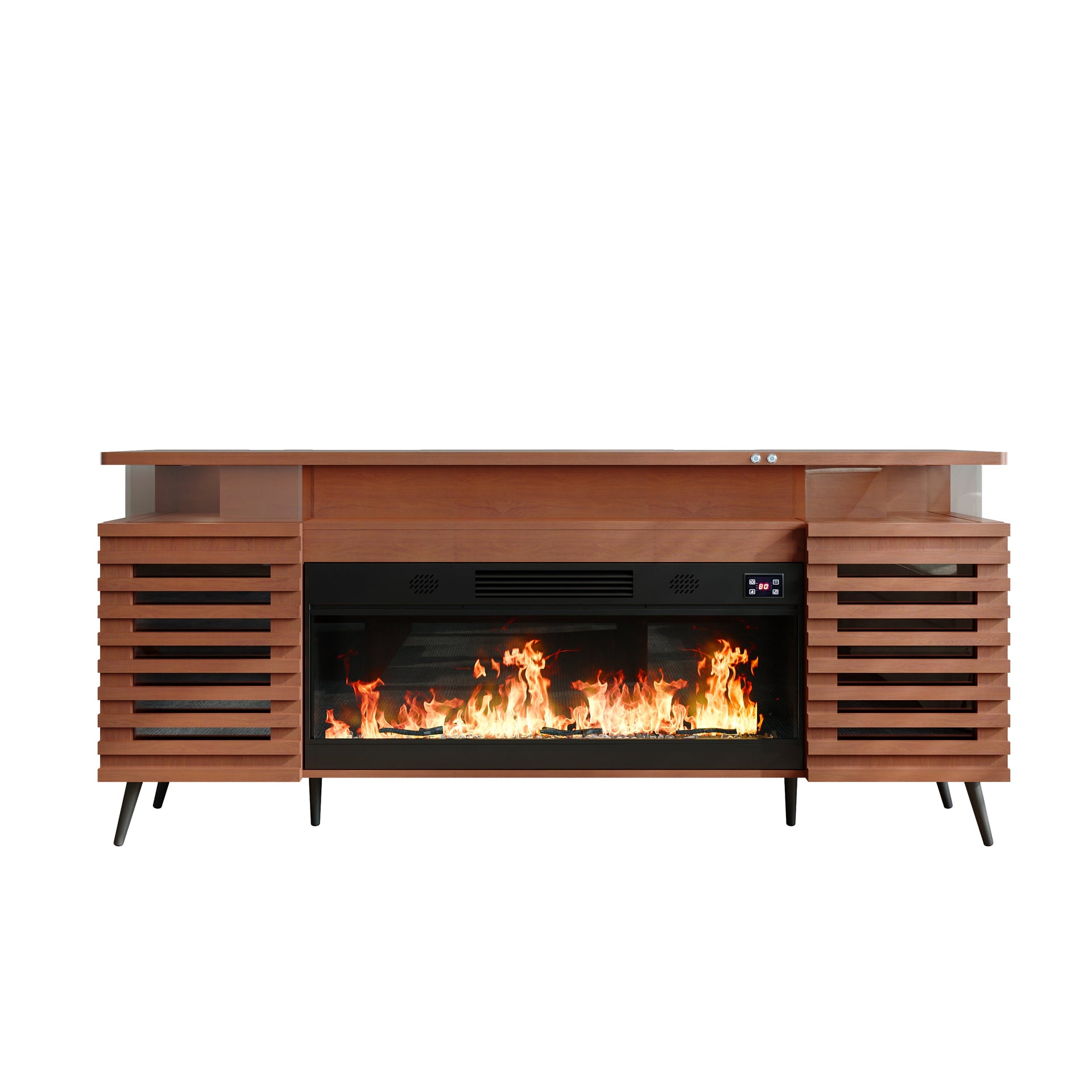 GRACE Fully Assembled 71" TV Stand with Electric Fireplace