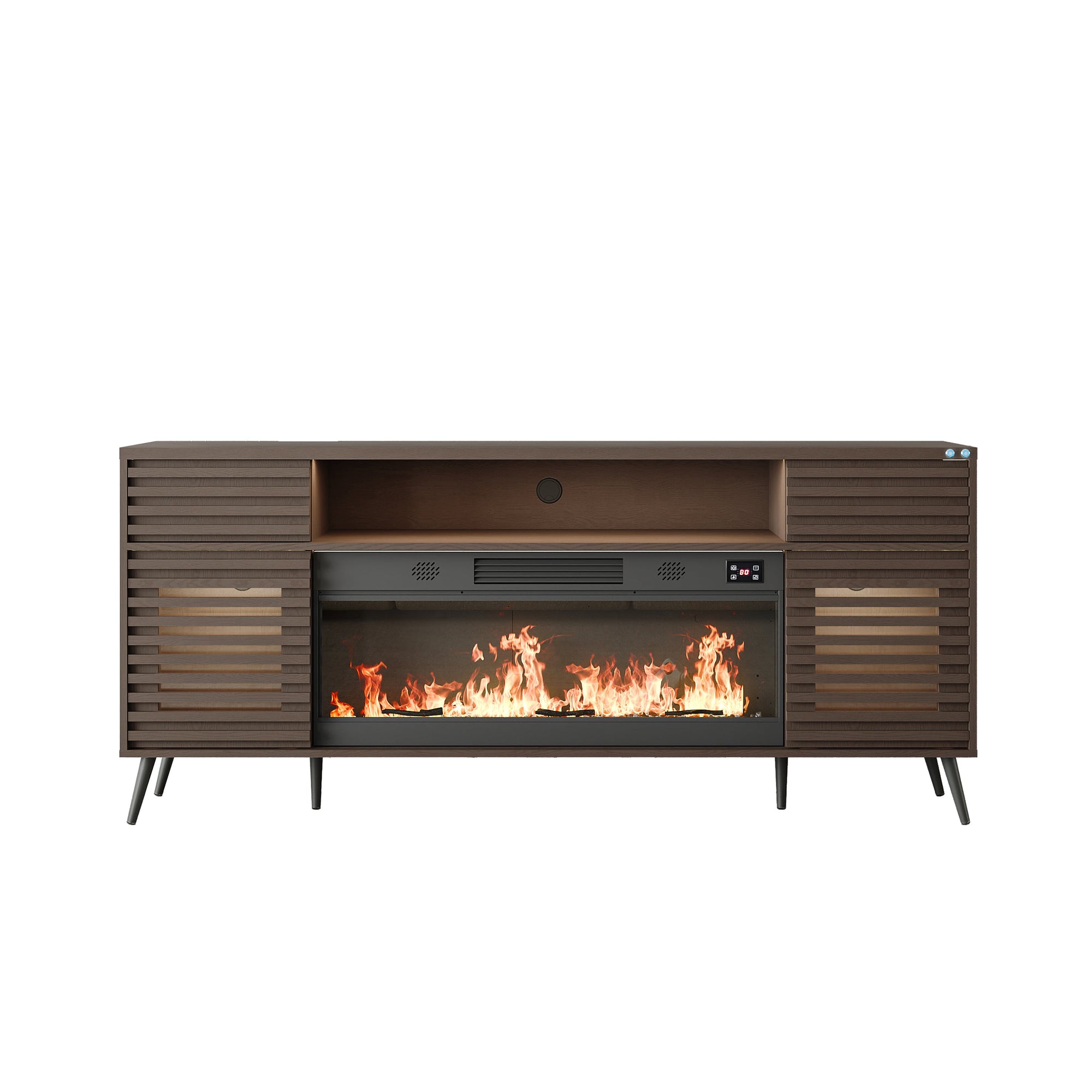SITA Fully Assembled 71" TV Stand with Electric Fireplace