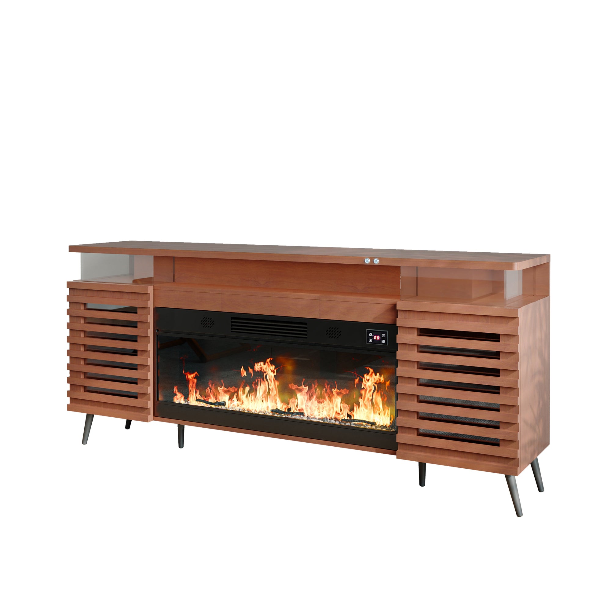 GRACE Fully Assembled 71" TV Stand with Electric Fireplace