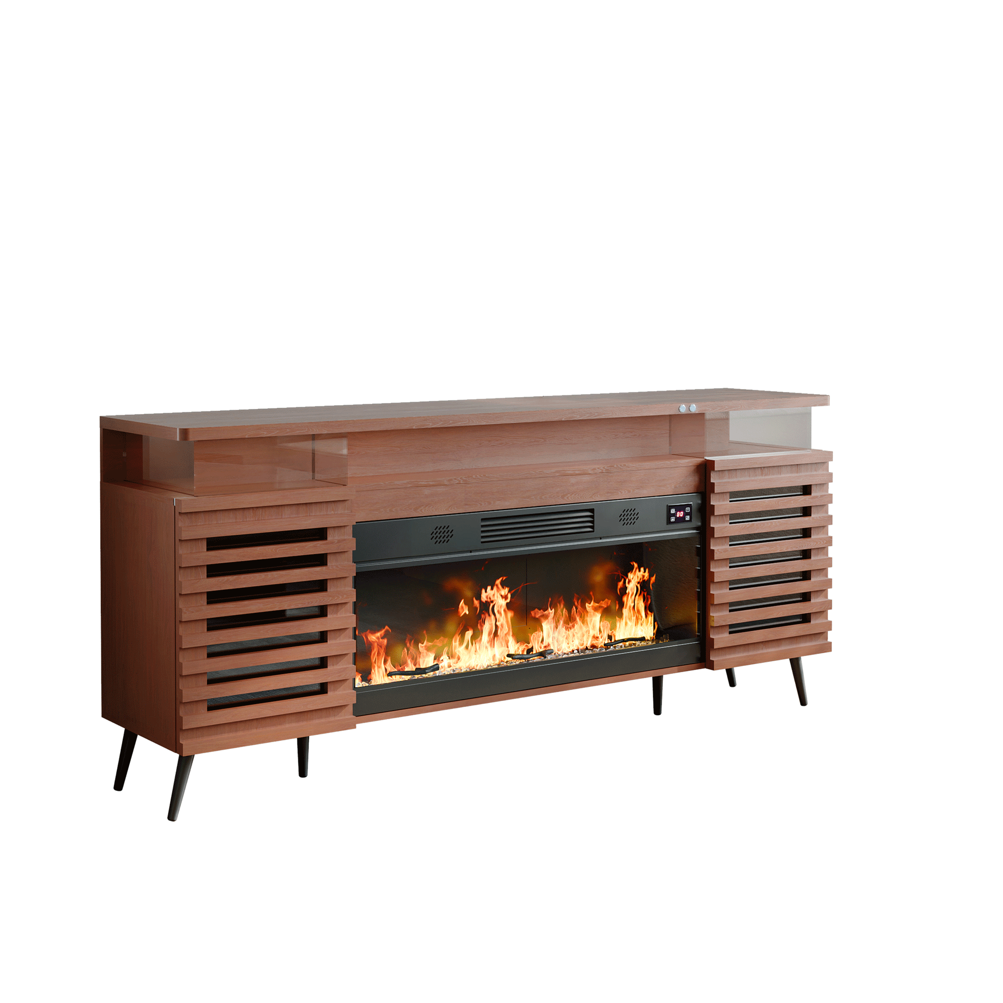 GRACE Fully Assembled 71" TV Stand with Electric Fireplace