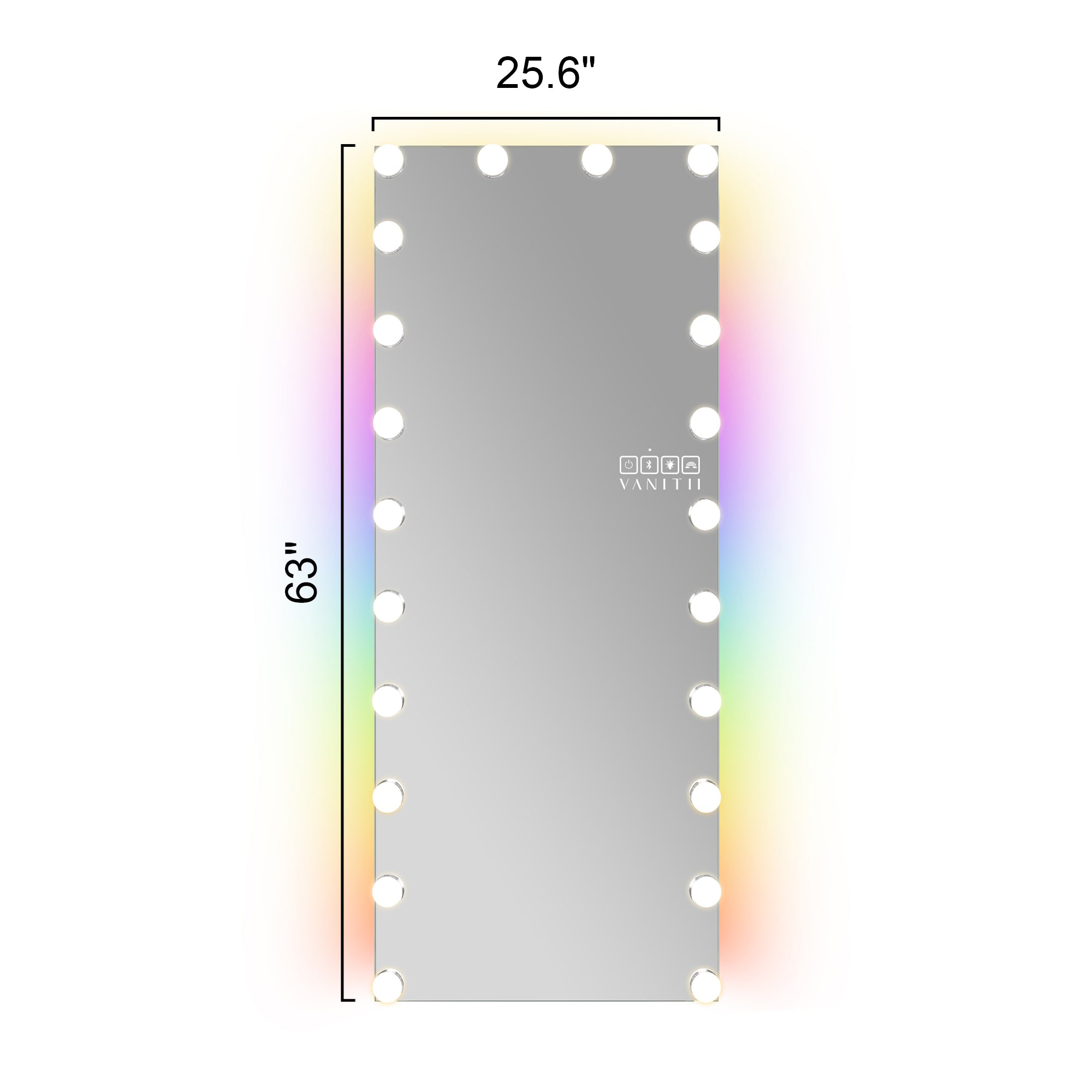 Hollywood Vanity Mirror - Full Length Vanity Mirror with Bluetooth Speaker