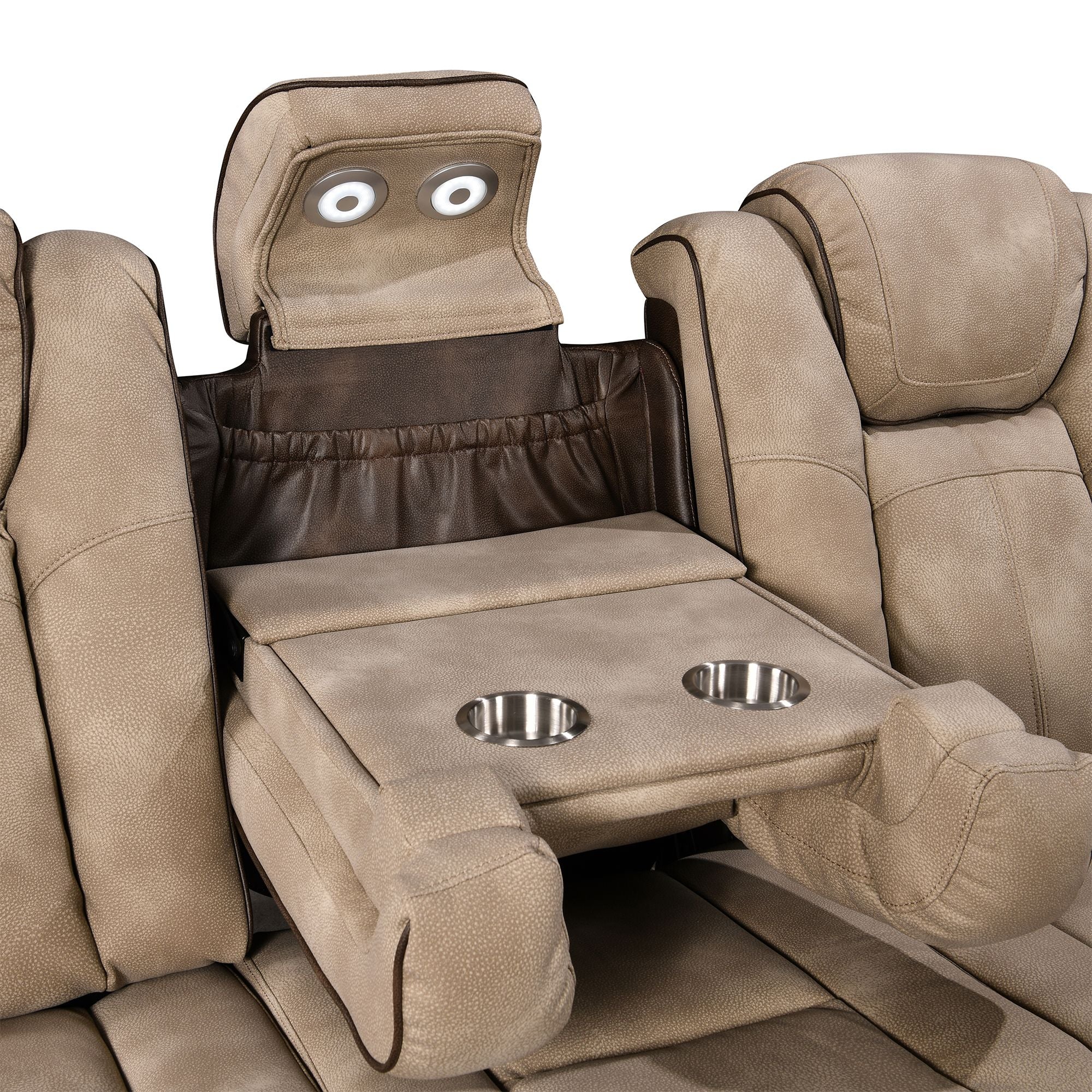 Charlie Modern Brown Power Recliner Loveseat