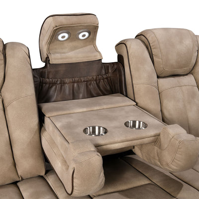 Charlie Modern Brown Power Recliner Loveseat