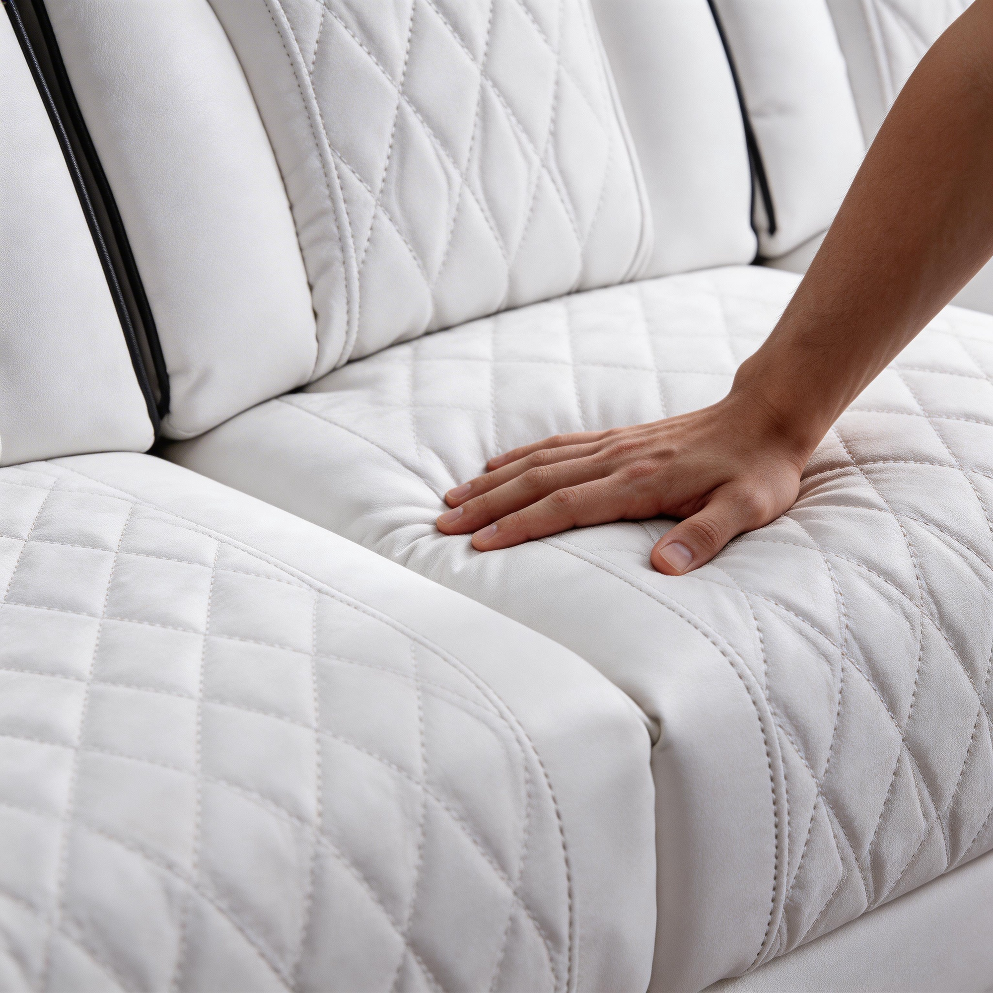 Jessie White Power Recliner 3-seater Sofa