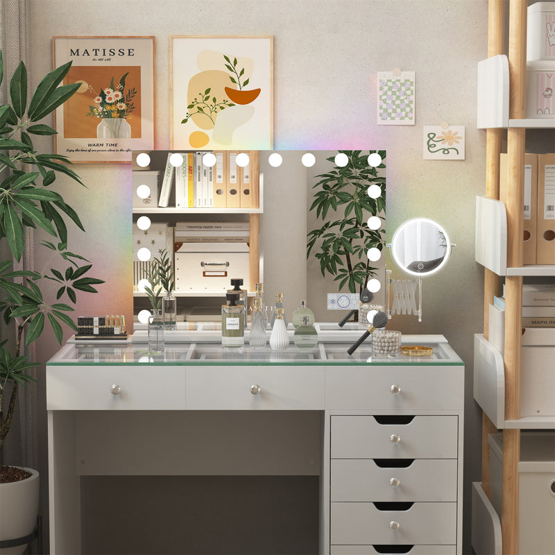 Hollywood 18 Bulbs Vanity Mirror with RGB Lighting