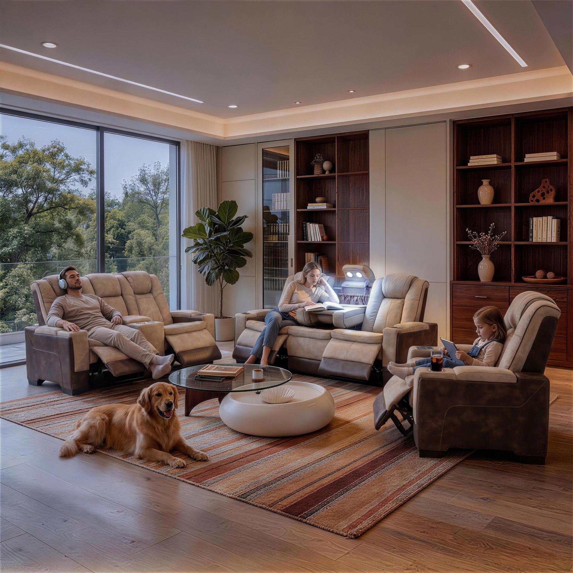 Charlie Brown Power Recliner Sofa & Loveseat & Chair