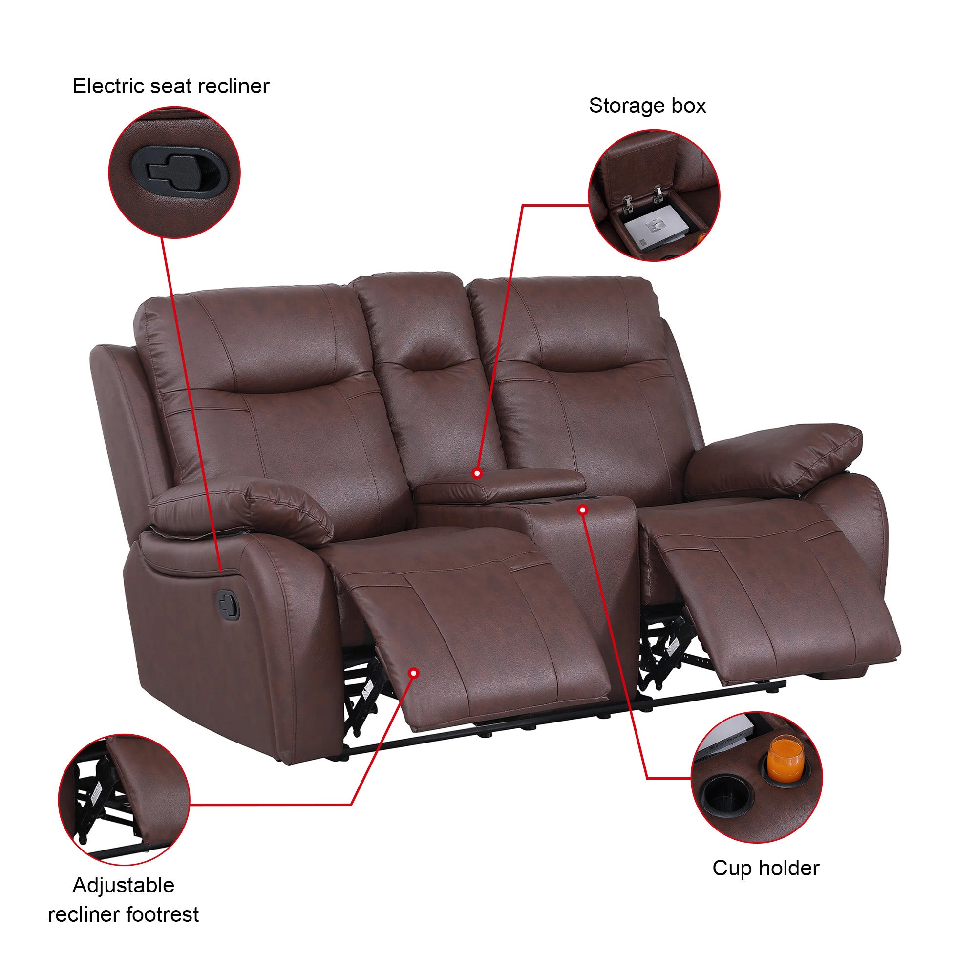Evian Manual Recliner Sofa&Loveseat