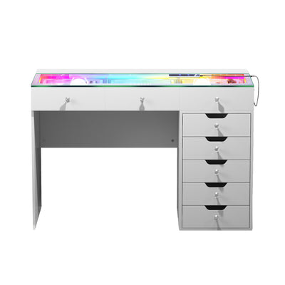 Diana Vanity Desk Pro- 8 Storage Drawers