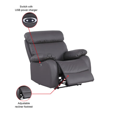 Harry Gray Power Recliner Sofa Set
