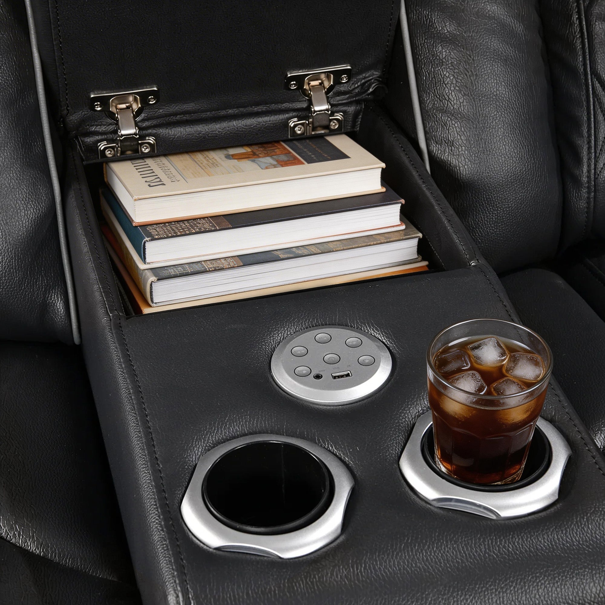 Jessie Power Recliner Black 3-seater Sofa