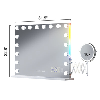 Hollywood 18 Bulbs Vanity Mirror with RGB Lighting