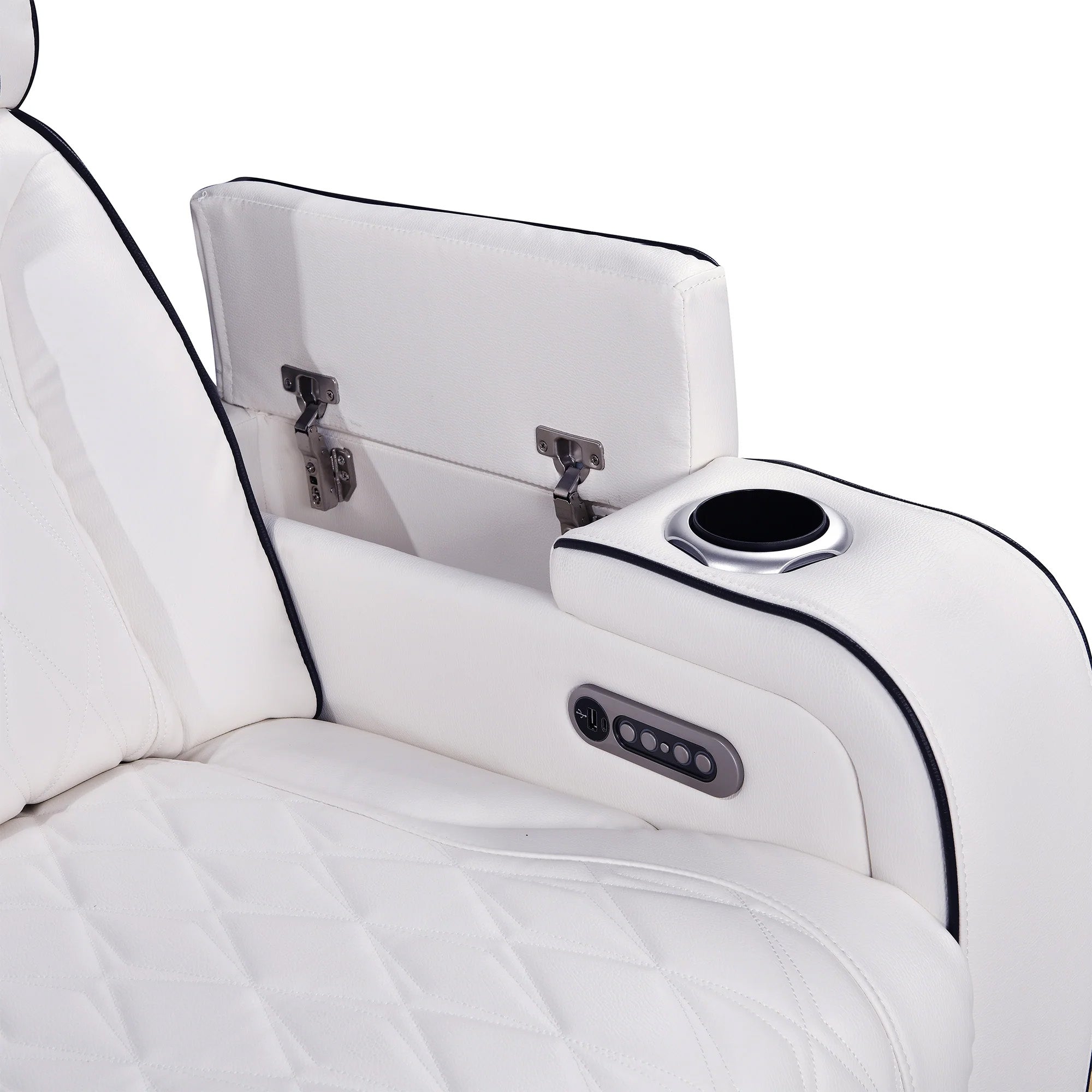 Jessie White Power Recliner 3-seater Sofa