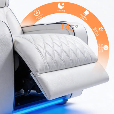 Jessie White Power Recliner 3-seater Sofa