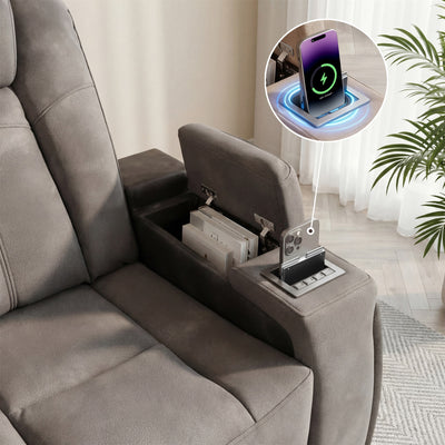 Charlie Gray Power Recliner