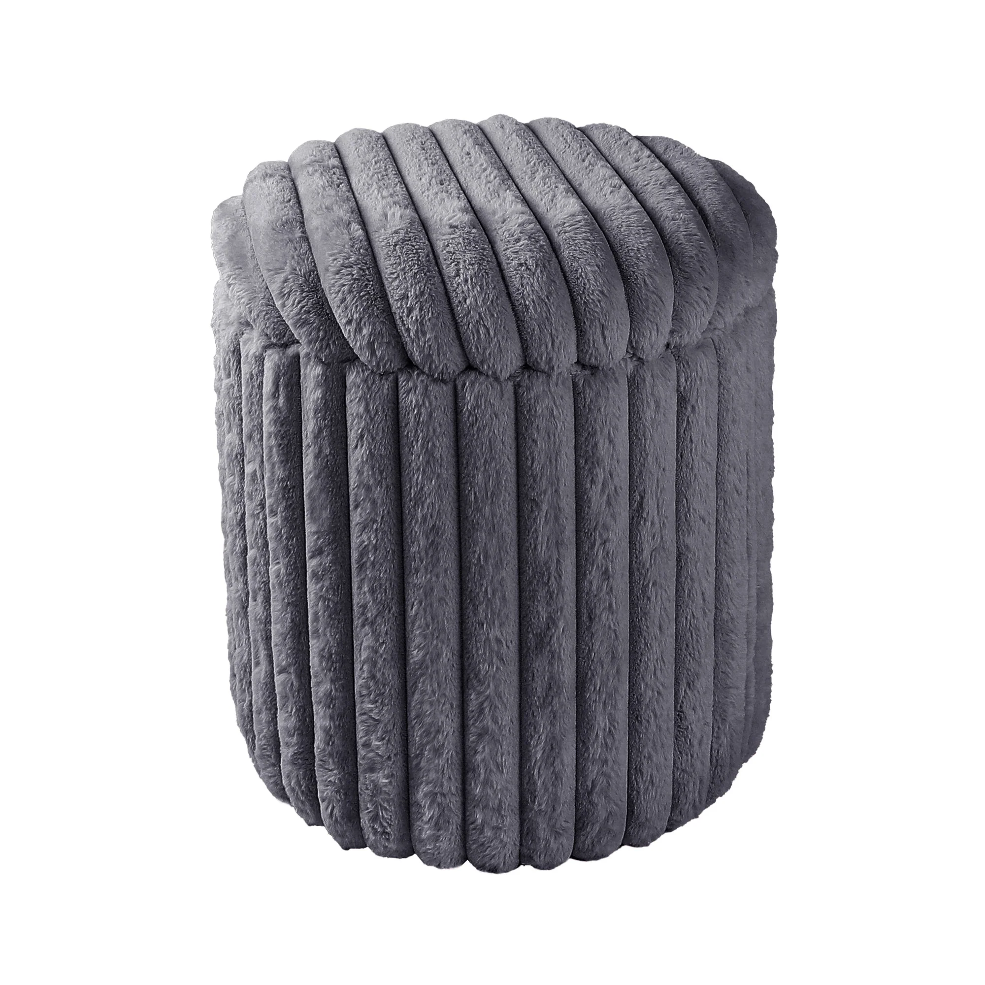 Rabbit Fur Storage Stool