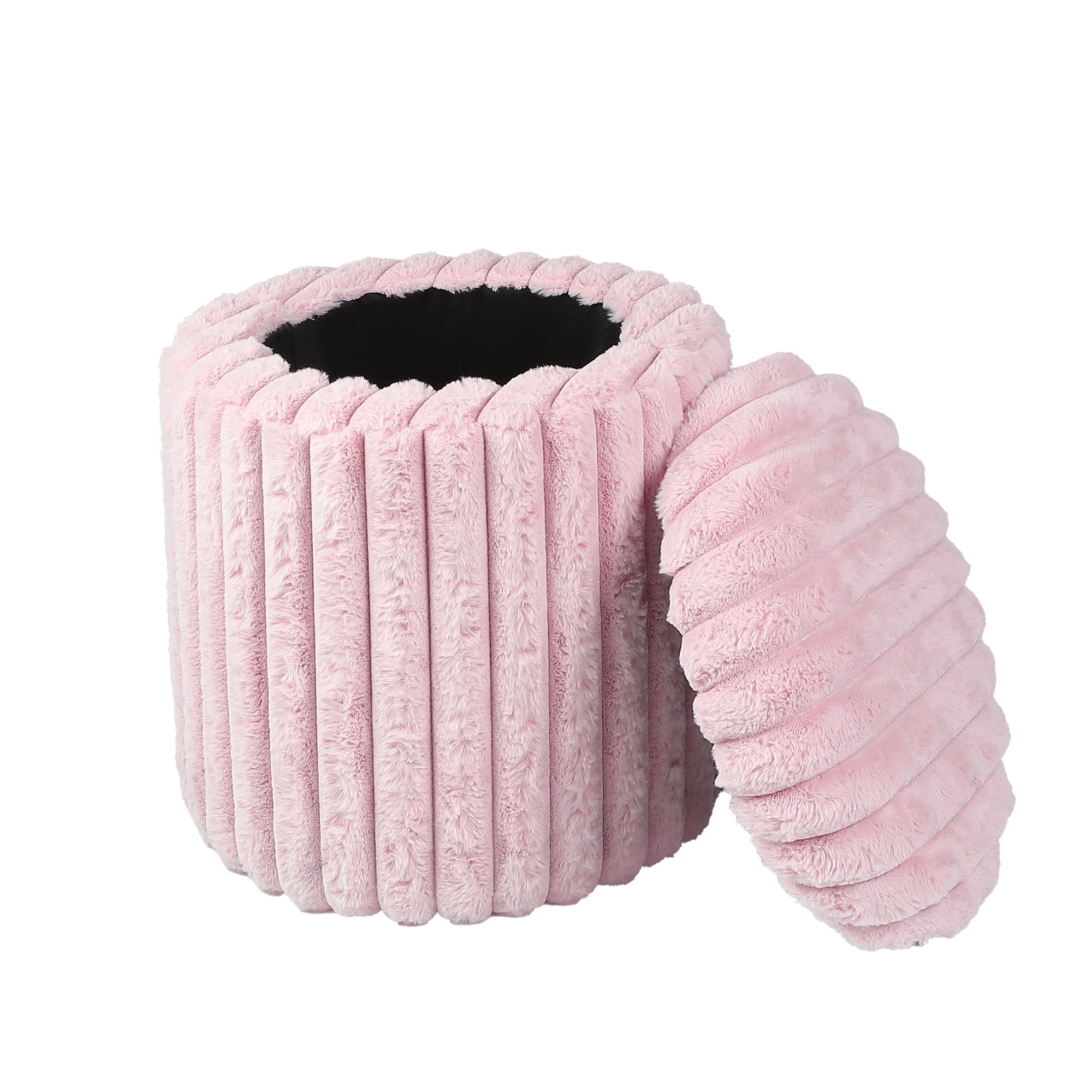 Rabbit Fur Storage Stool