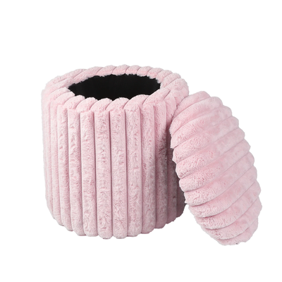 Rabbit Fur Storage Stool