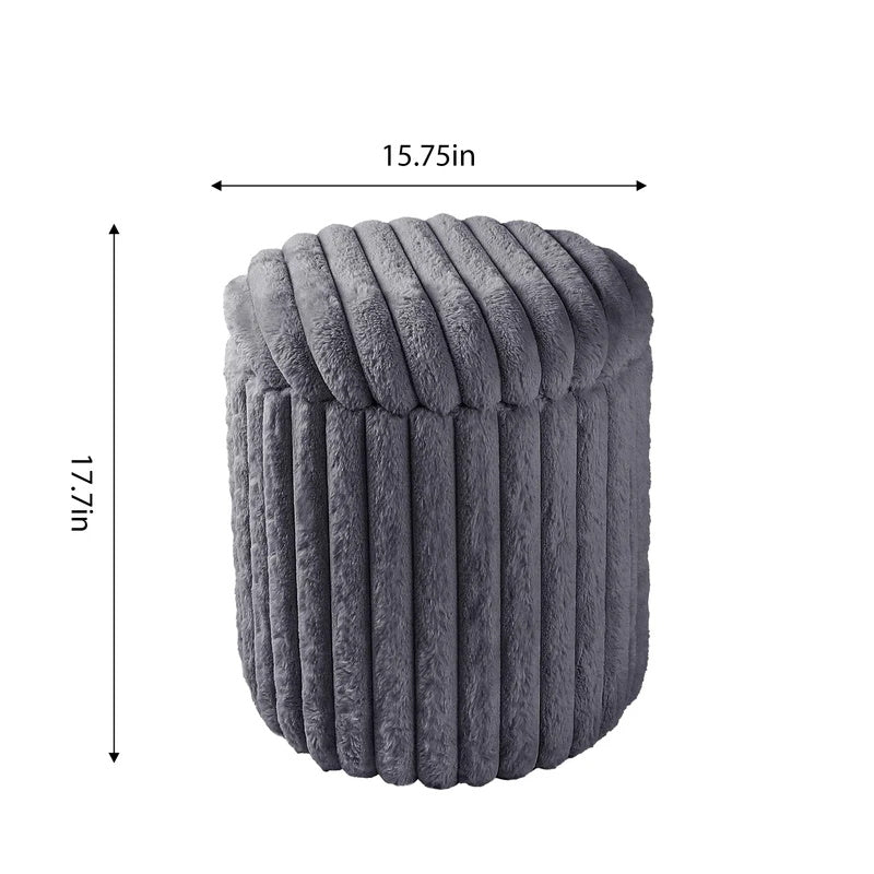 Gray vanity stool