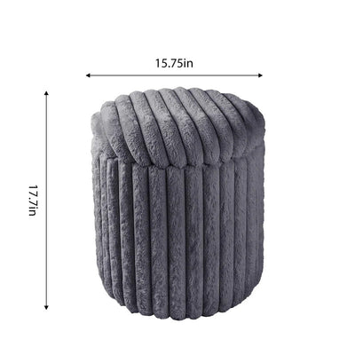 Gray vanity stool