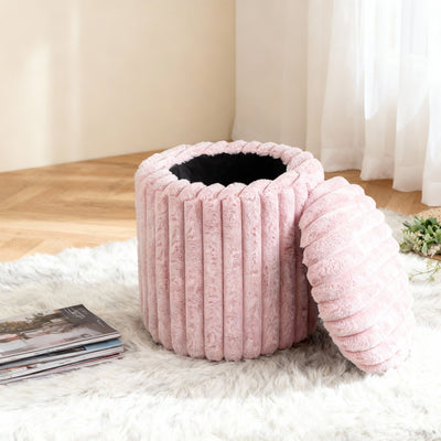 Rabbit Fur Storage Stool