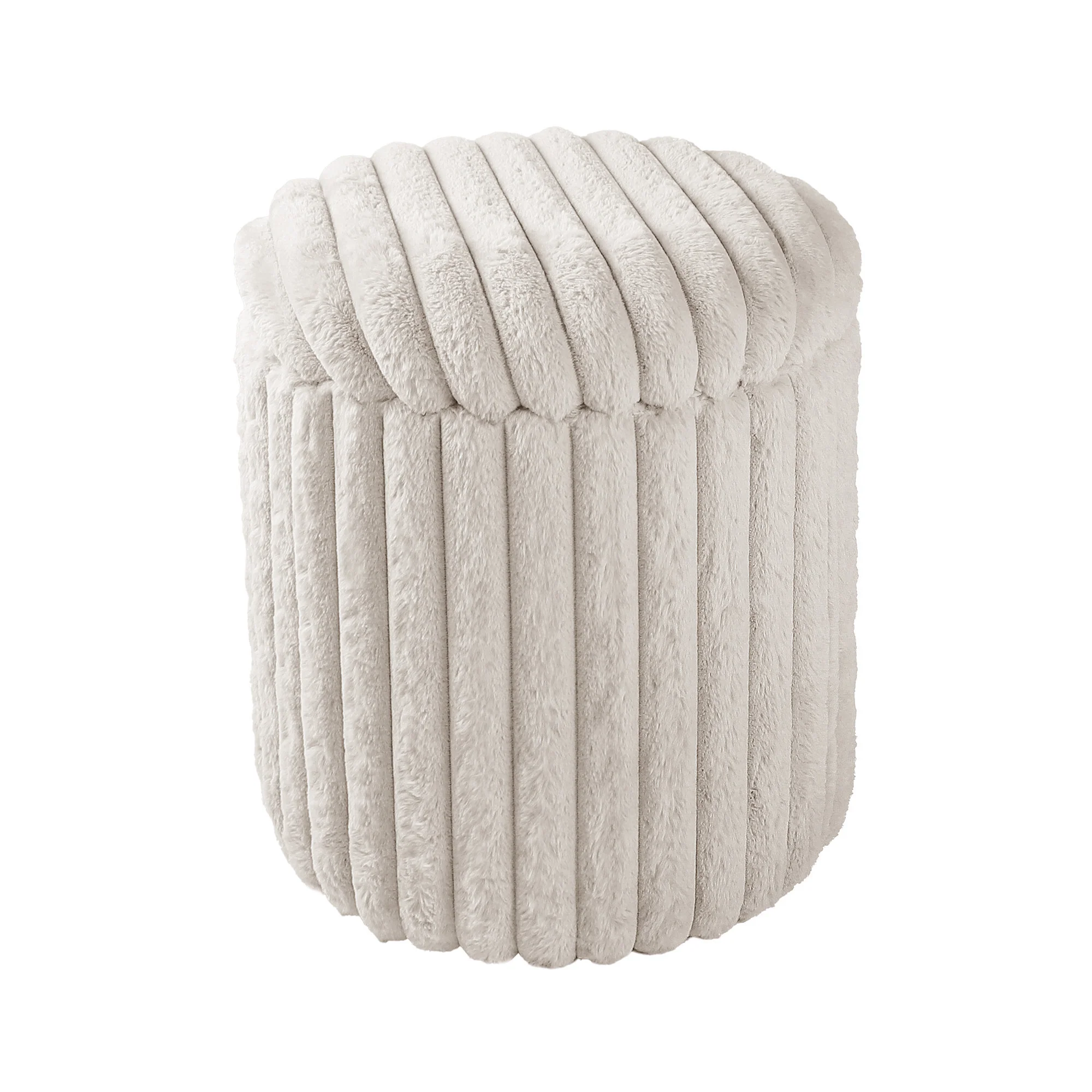 Rabbit Fur Storage Stool