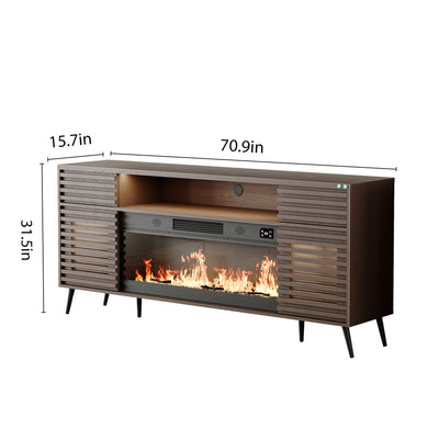 SITA Fully Assembled 71" TV Stand with Electric Fireplace
