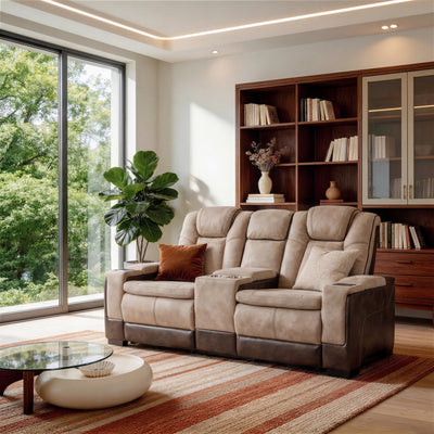 Charlie Modern Brown Power Recliner Loveseat