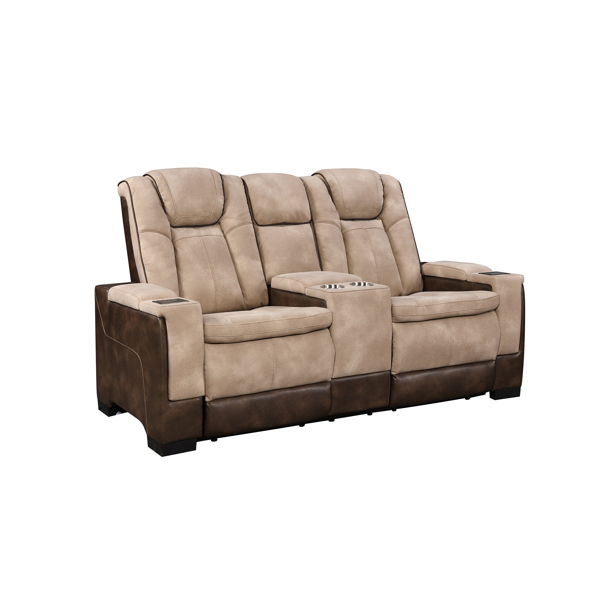 Charlie Modern Brown Power Recliner Loveseat