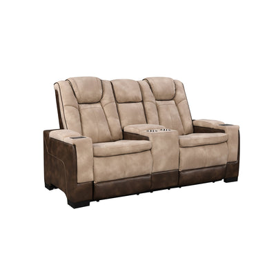 Charlie Modern Brown Power Recliner Loveseat