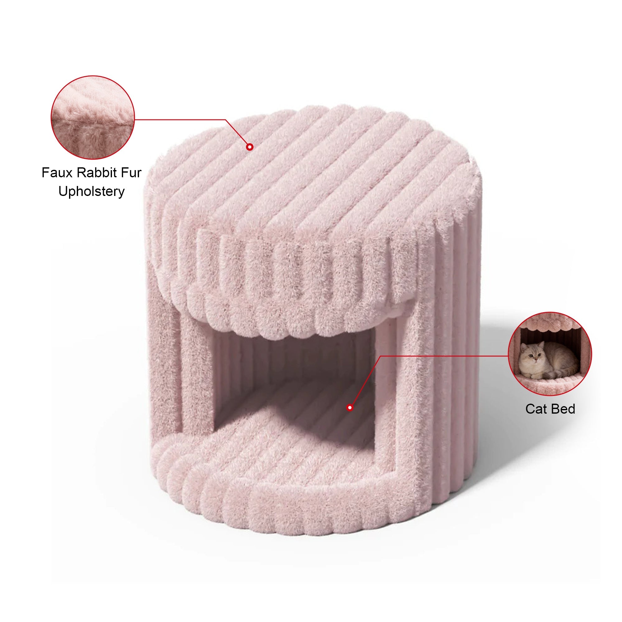 Super Soft Rabbit Hair Cat Bed