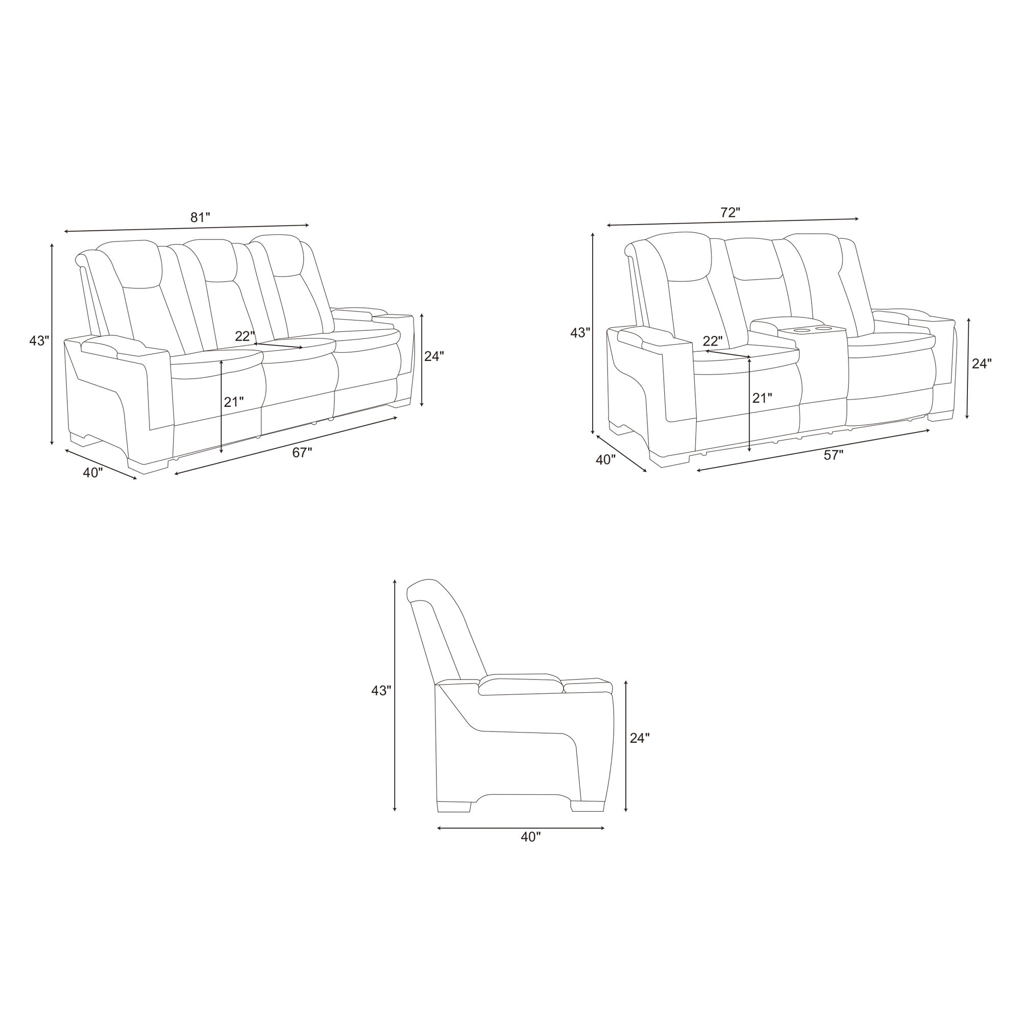 Charlie Modern Brown Power Recliner Loveseat
