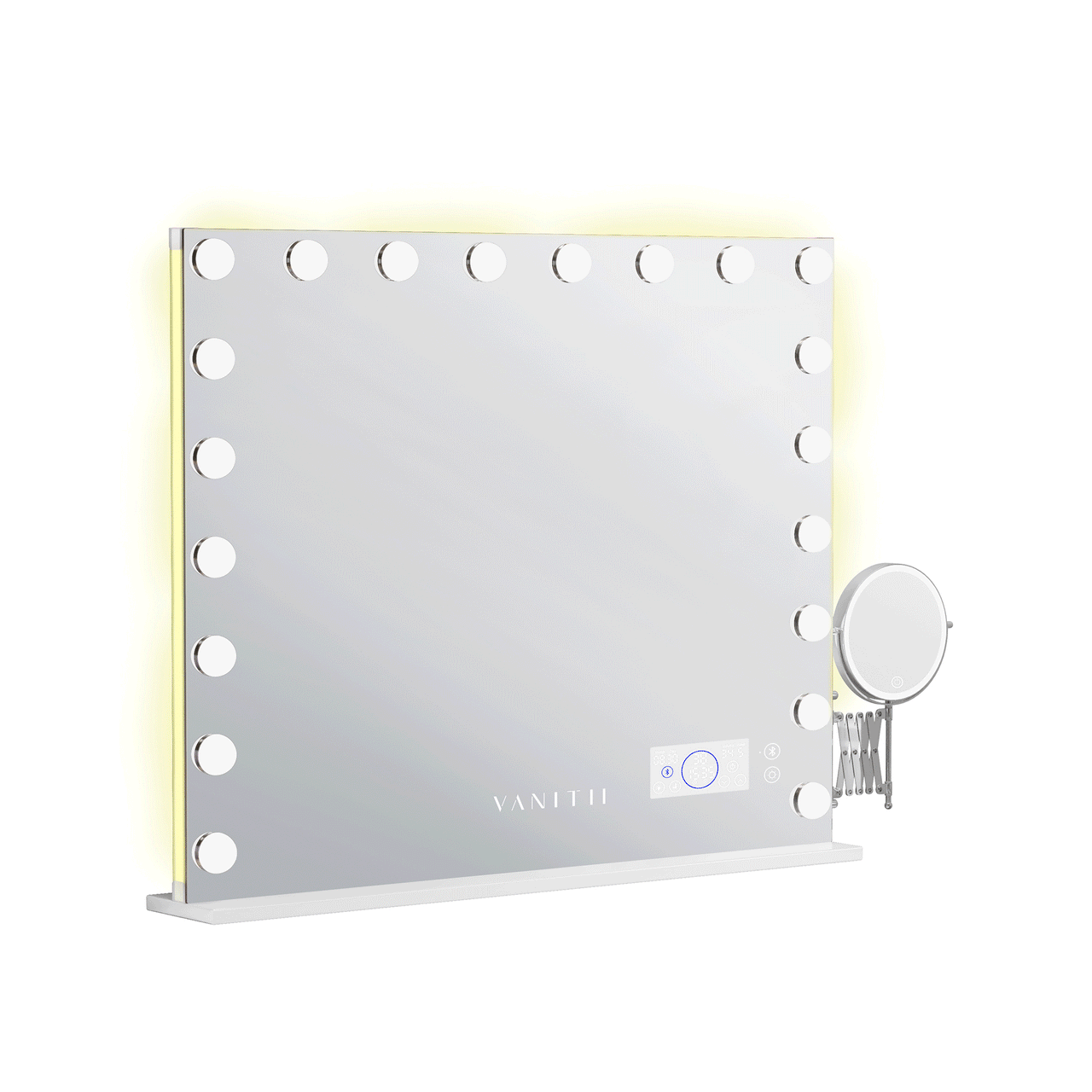 Hollywood 20 Bulbs Light Mirror with Bluetooth Speaker