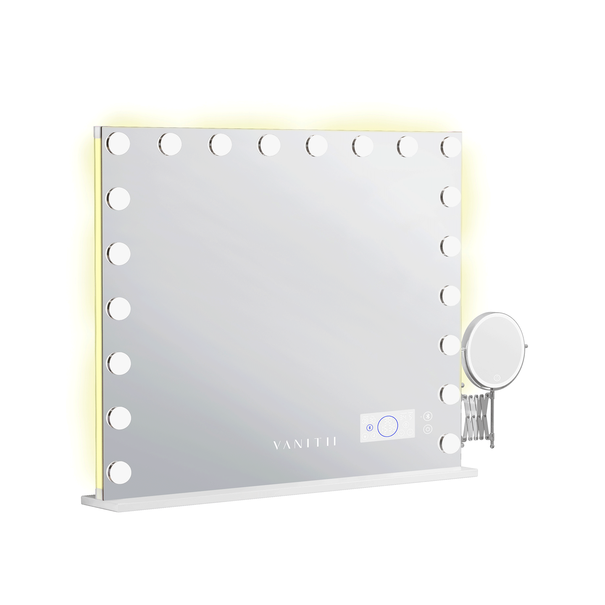 Hollywood 20 Bulbs Light Mirror with Bluetooth Speaker