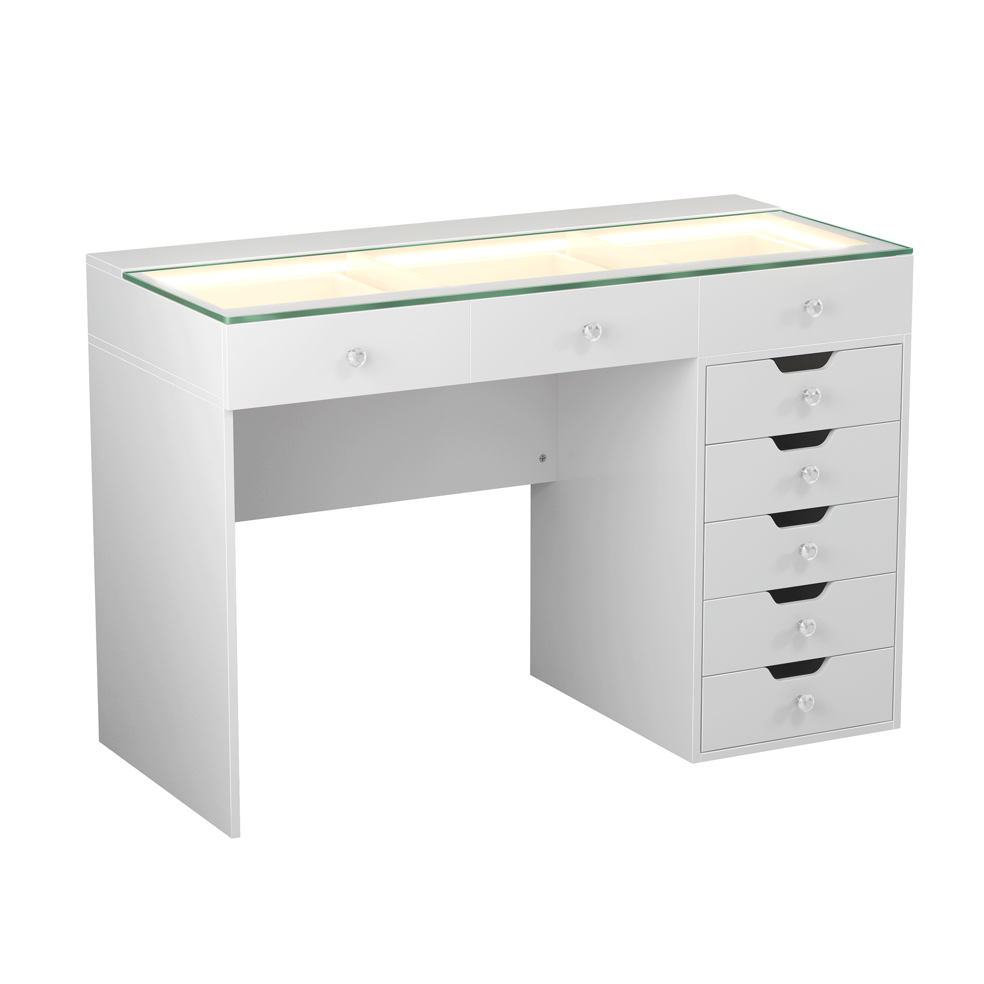 Diana Vanity Desk Pro- 8 Storage Drawers