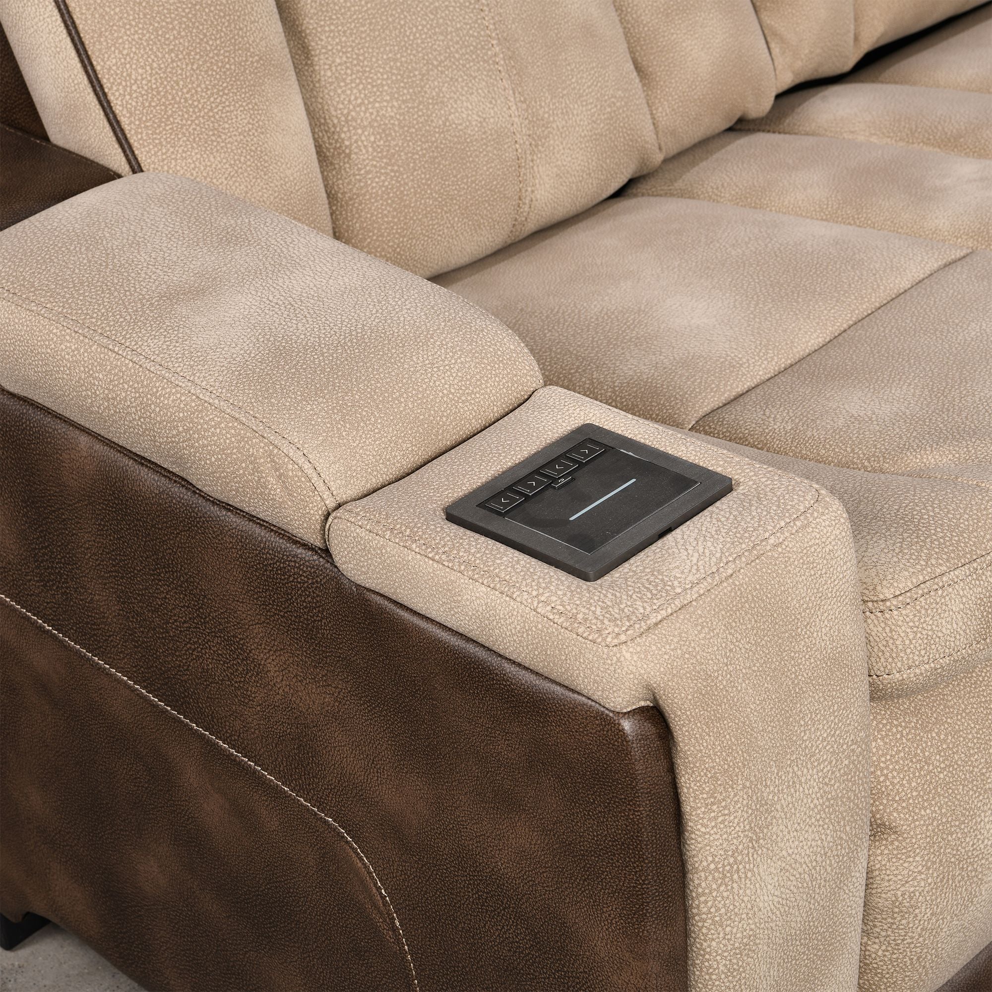 Charlie Modern Brown Power Recliner Loveseat