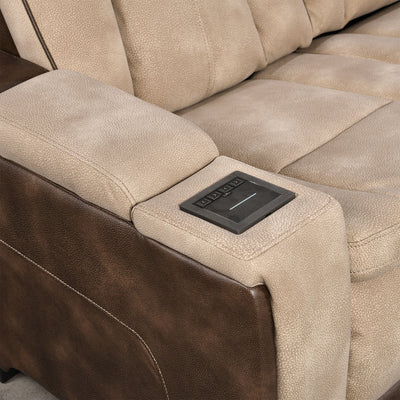 Charlie Modern Brown Power Recliner Loveseat