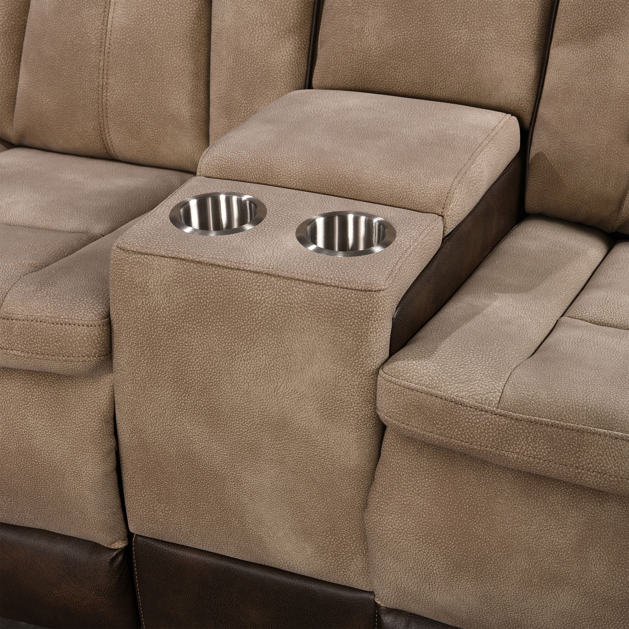 Charlie Modern Brown Power Recliner Loveseat