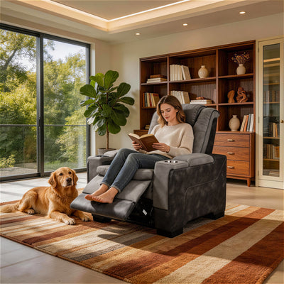 Charlie Gray Power Recliner
