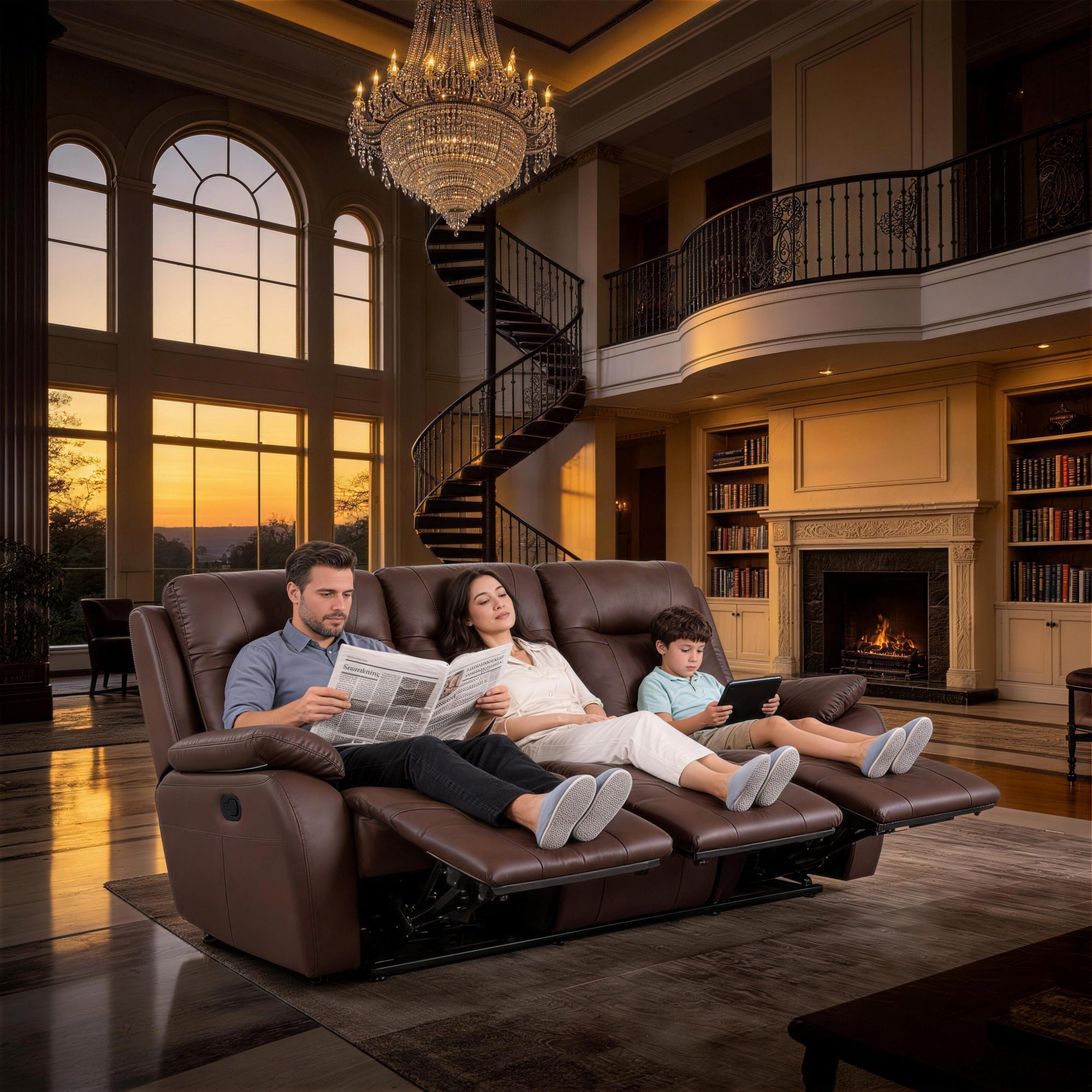 Evian Manual Recliner Sofa