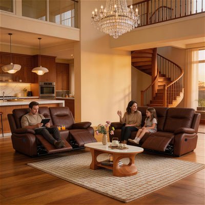 Evian Manual Recliner Sofa & Loveseat