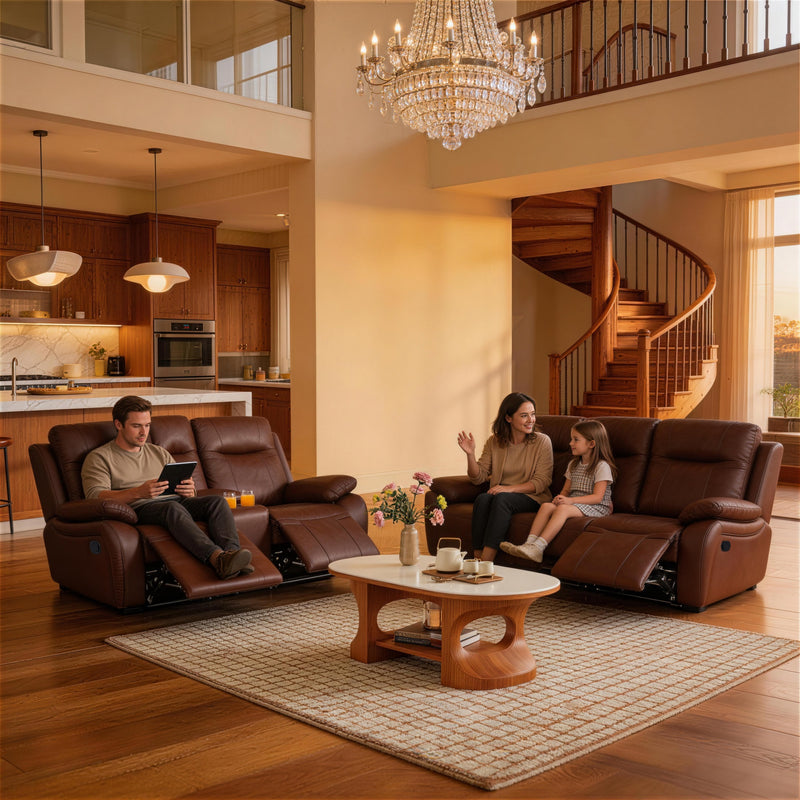 Evian Manual Recliner Sofa & Loveseat